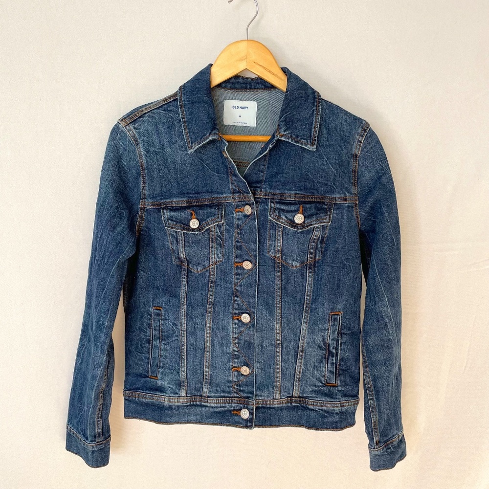 OLD NAVY Women's Size Medium Jean Jacket Slightly Distressed